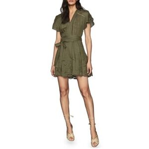Reiss Olive Green Mini Dress